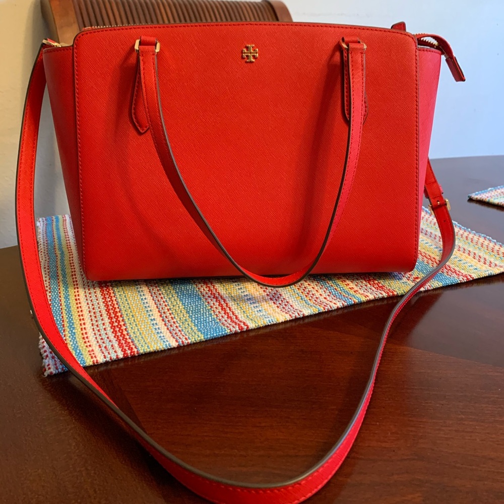 Tory Burch Zip Top Emerson Tote